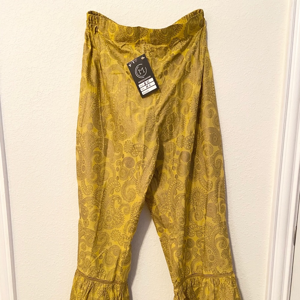Women/Girls Linen print Gharara pants - Picture 1 of 5